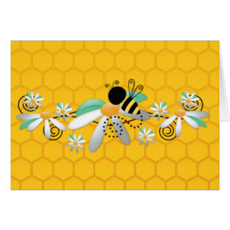 Abejas y margaritas del panal