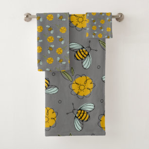 Abejas y mariposas en gris