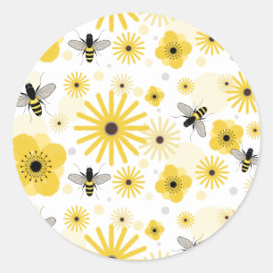 Abejas y pegatina del sello para sobres de las