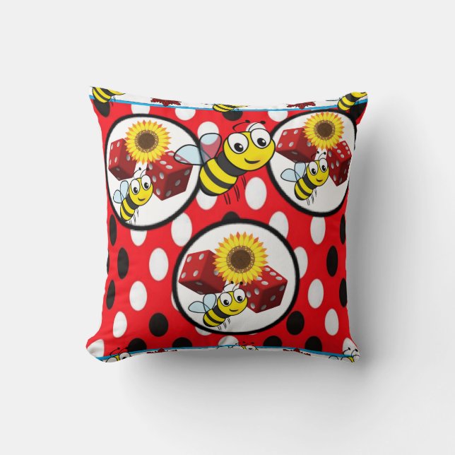 abejorro decore de almohada de lanzamiento (Anverso)