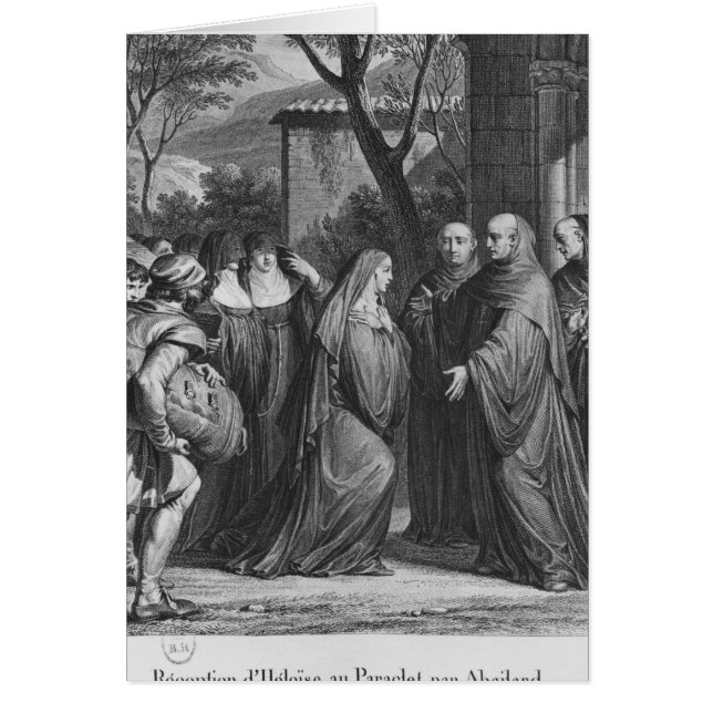 Abelard Heloise que da la bienvenida en Paraclete (Frente)