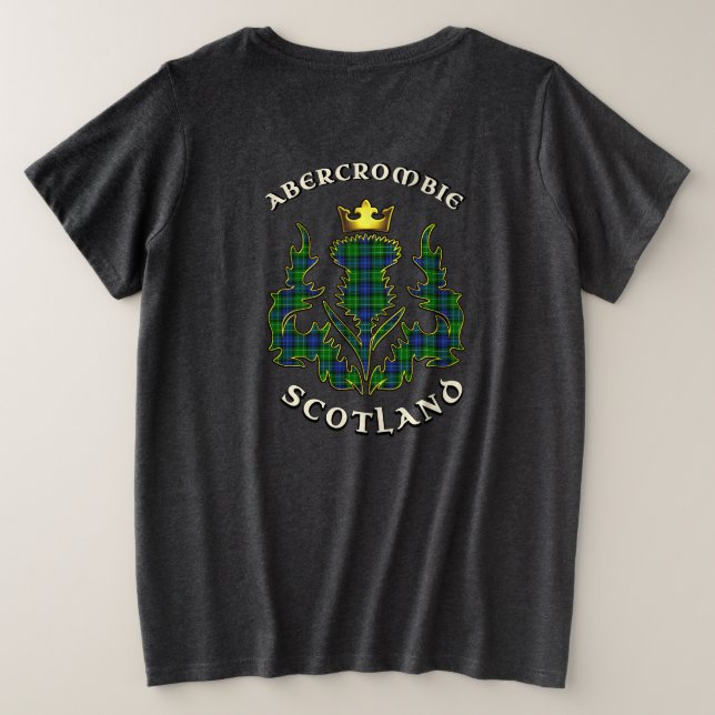 Abercrombie Clan Badge & Tartan Crowned Thistle (Reverso del diseño)