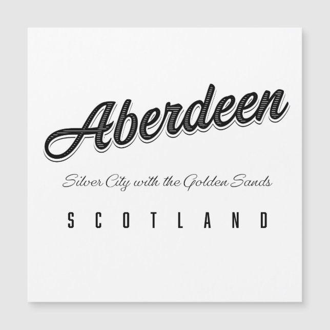 Aberdeen "Ciudad Plata con las Arenas Doradas" (Anverso)