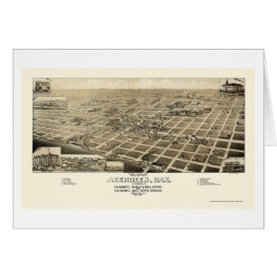 Aberdeen, mapa panorámico del SD - 1883
