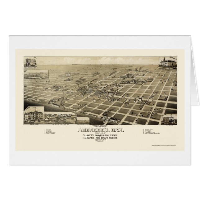 Aberdeen, mapa panorámico del SD - 1883 (Anverso (Horizontal))