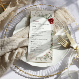 Abeto & Encaje | Menú Floral de Boda de Invierno