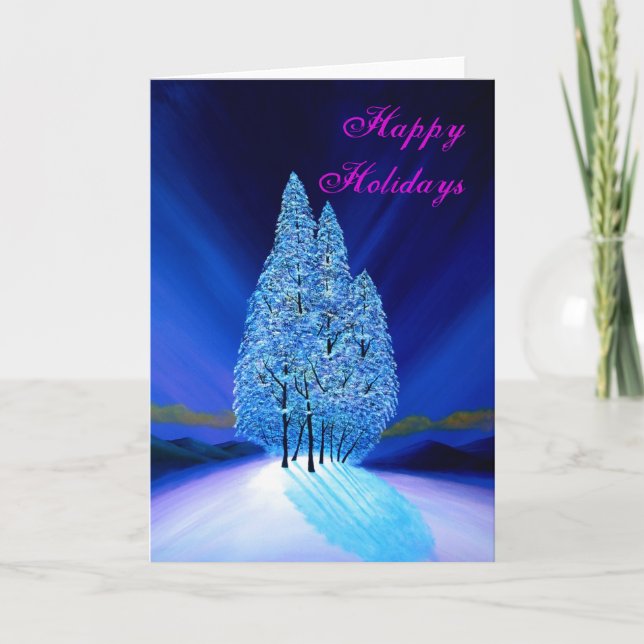 Abetos azules de la aurora boreal del navidad #7 (Anverso)