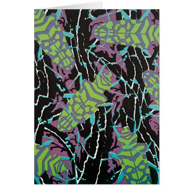 Abetos de pochoir de jazz de estilo Art Déco (Frente)