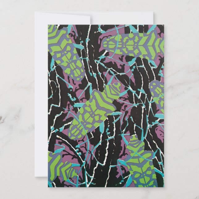 Abetos de pochoir de jazz de estilo Art Déco de ép (Anverso)