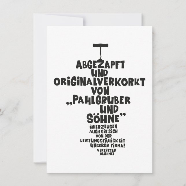 Abgezapft und originalverkorkt - Loriot Wein (Anverso)