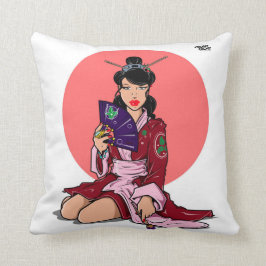 Able Abe Studios pintando Cojín decorativo Geisha