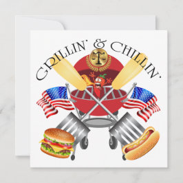 Abogado Asando y Relajándose Invitación de la Ley