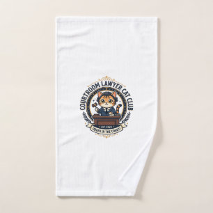 Abogado de sala del tribunal gato divertido diseño