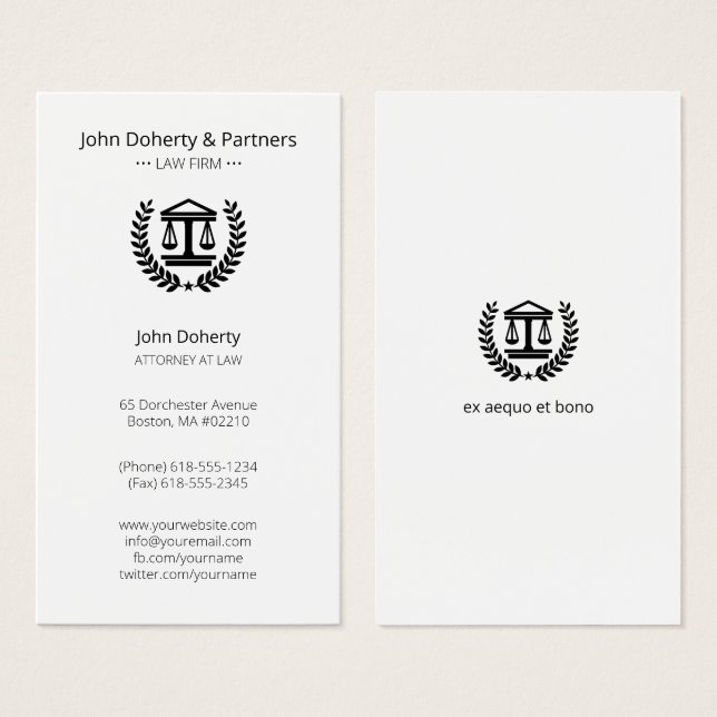 Abogado | Elegante (Anverso y reverso)