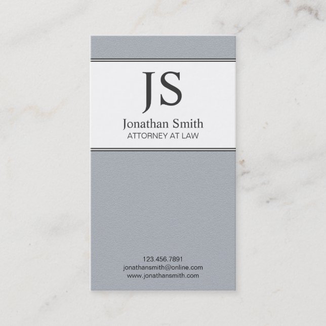 Abogado en la ley - tarjetas de visita (Anverso)