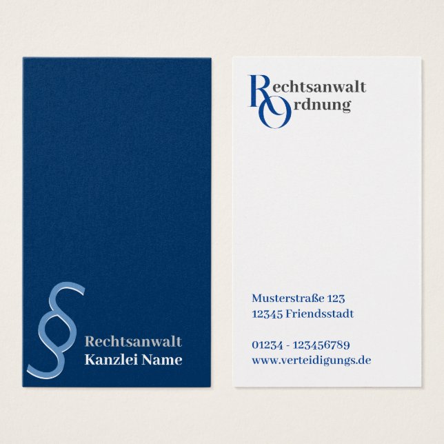 abogado minimal azul (Anverso y reverso)