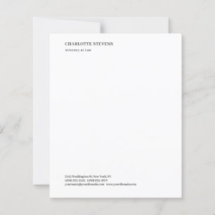 Abogado Minimalista Elegante Hoja de Papel