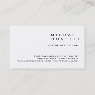 Abogado negro y blanco en la tarjeta de presentaci