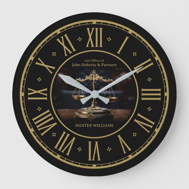 Abogado | Oficina de Derecho Reloj grande (Anverso)