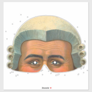 Abogado - Pegatina de la máscara victoriana de épo