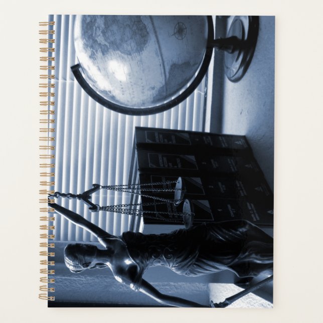 Abogado planificador de ley clasifica libros azule (Anverso)