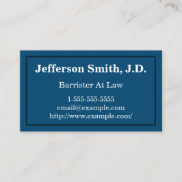 Abogado simple y básico en la tarjeta de visita de