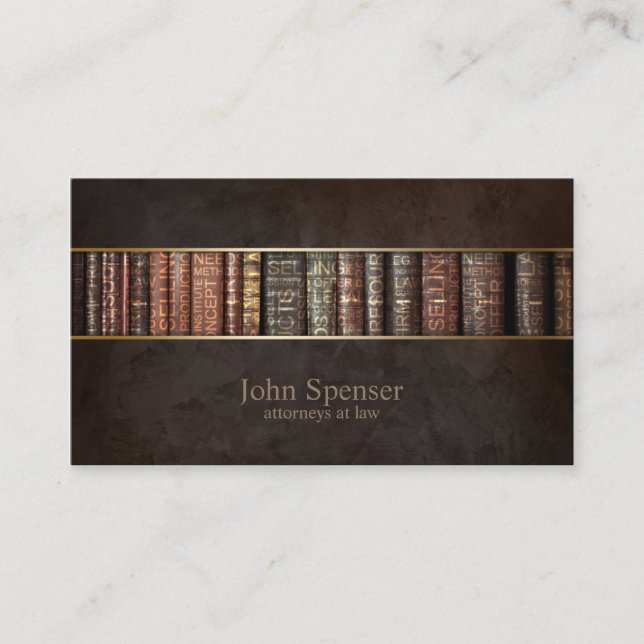 Abogados en la tarjeta de visita del estante de la (Anverso)