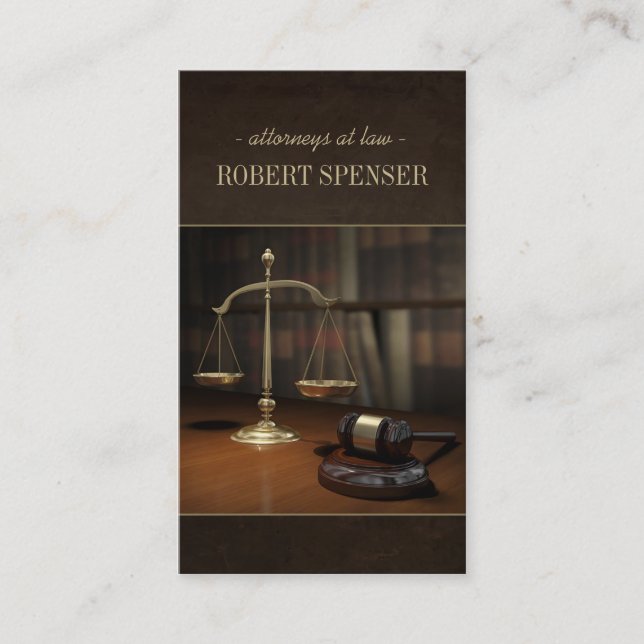 Abogados en la tarjeta del notario de la escala de (Anverso)