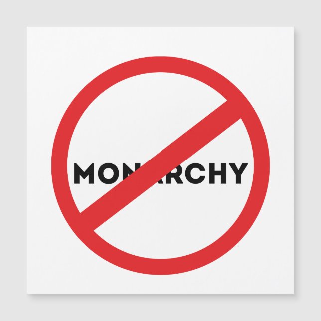 Abolir la carta magnética de la monarquía (Anverso)