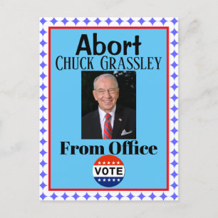 Abortar la postal de Chuck Grassley