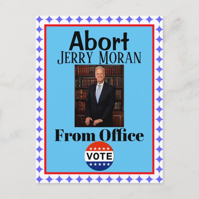 Abortar la postal de Jerry Moran (Anverso)