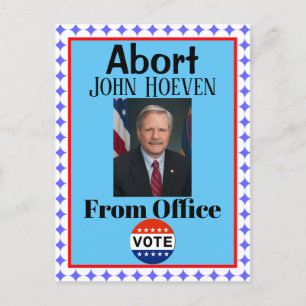 Abortar la postal de John Hoeven