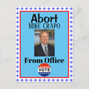 Abortar la postal de Mike Crapo