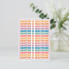 Aborto es tarjeta postal arcoiris para atención mé