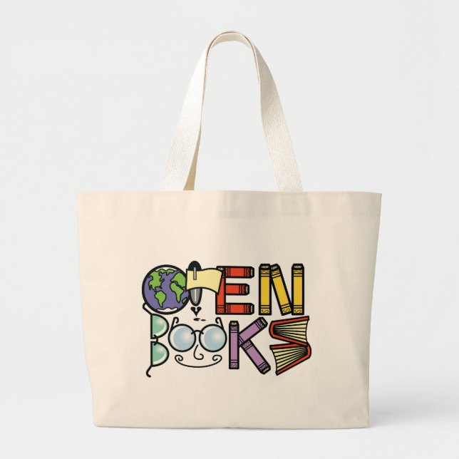 Abra la bolsa de asas del jumbo de los libros (Frente)