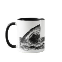 ABRA la gran taza del diseñador del tiburón blanco