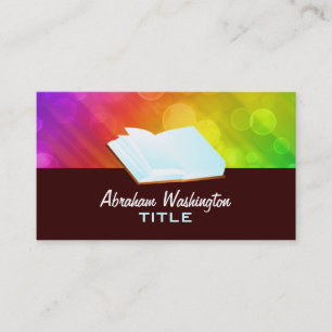 abra las tarjetas de visita del libro