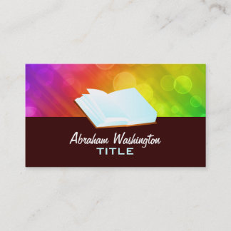 abra las tarjetas de visita del libro