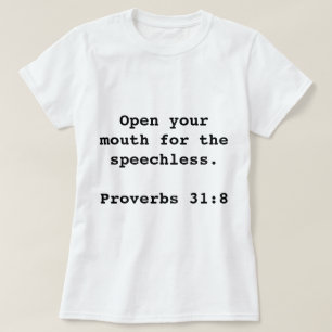 Abra su boca para la camiseta de las mujeres mudas