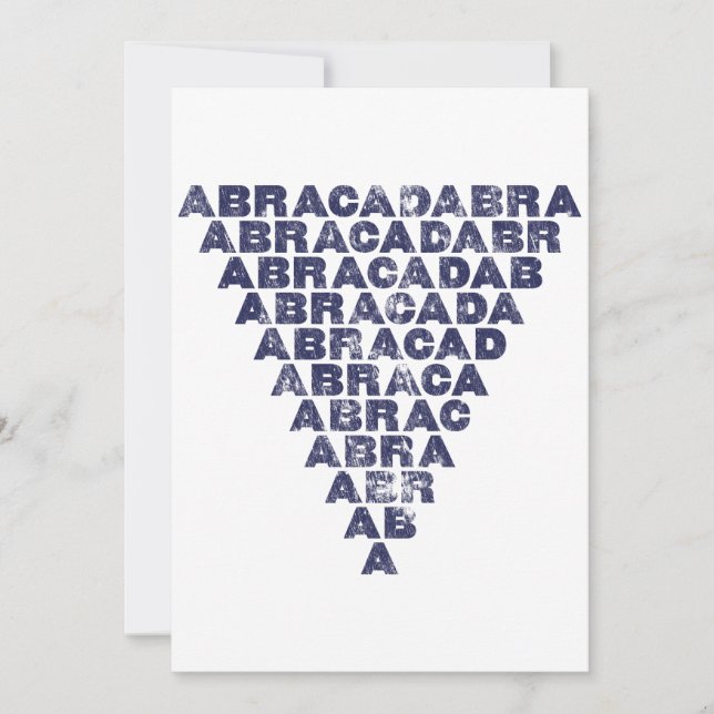 Abracadabra [triángulo oscuro invertido] (Anverso)