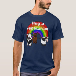 Abrace una camiseta de la oscuridad del Veggie
