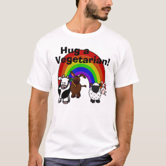 Abrace una camiseta del Veggie