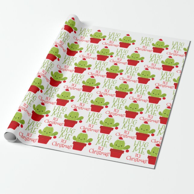 Abráceme que es papel de embalaje del navidad (Desenrollado)