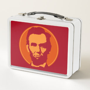 Abraham Lincoln en el Naranja de Arte Pop y Red