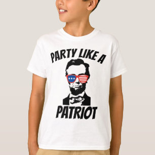 ABRAHAM LINCOLN FIESTA COMO UNA CAMISETA DE NIÑOS 