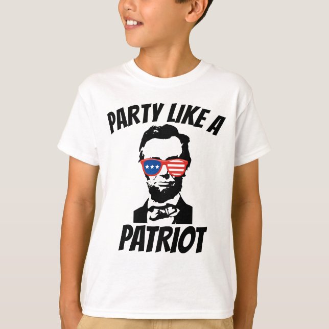 ABRAHAM LINCOLN FIESTA COMO UNA CAMISETA DE NIÑOS  (Anverso)