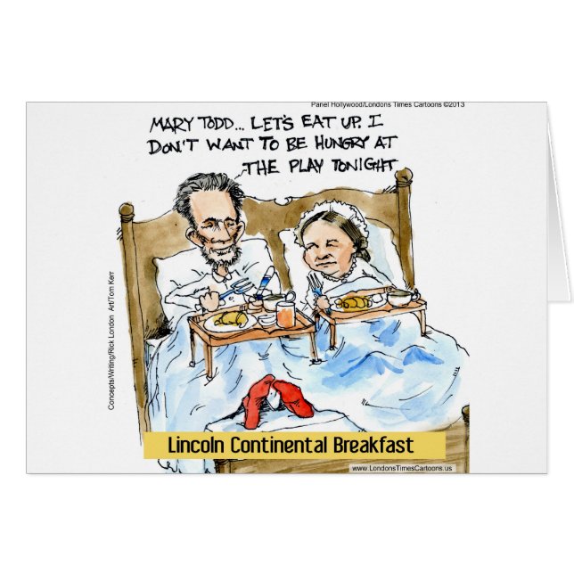 Abraham Lincoln & Mary Todd Breakfast In Bed (Anverso (Horizontal))