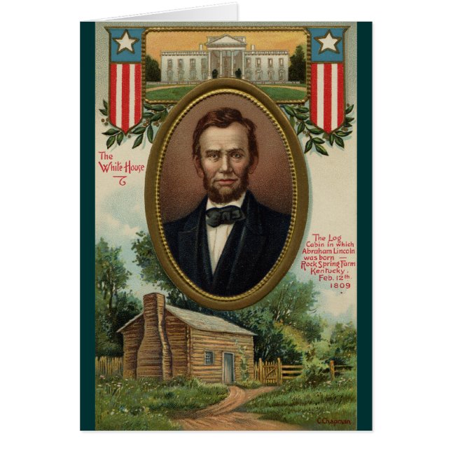 Abraham Lincoln y cabaña de madera en Kentucky (Frente)