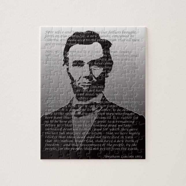 Abraham Lincoln y rompecabezas de la dirección de (Vertical)
