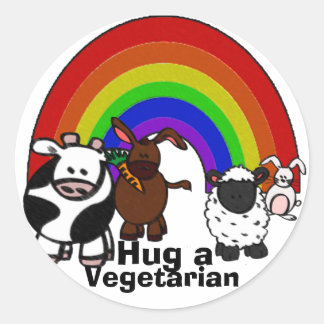 Abraza a los Pegatinas Veggie